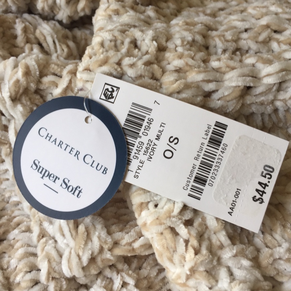 CHARTER CLUB Soft Marled Chenille Infinity Scarf - Picture 5 of 6